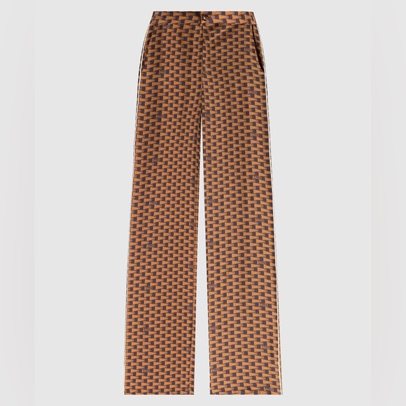 Bally Pennant-print silk trousers MSRP $1115 - Picture 1 of 6